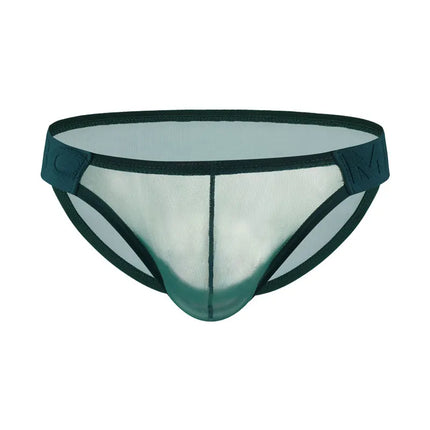 Men's 20D Ultra-Thin Briefs Low Waist Bold Bulge Pockets Sexy Fitted Triangle Underwear High Transparency Comfortable Briefs