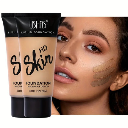 USHAS Concealer Matte Liquid Foundation Brightening Long-lasting Moisturizing Oil Control Waterproof Skin Natural