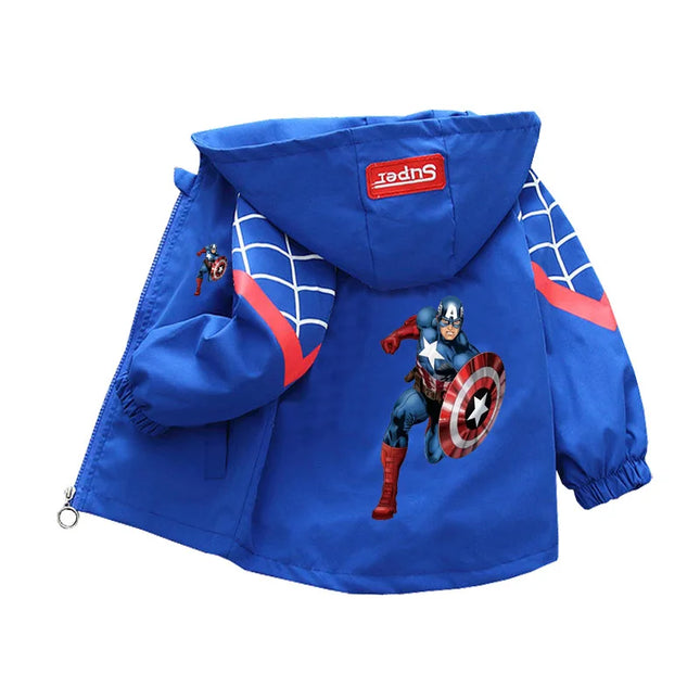 Children's Mickey Hooded Jacket 1-10 Years Autumn Boy's Windbreaker Zipper Hoodie Baby Boys Birthday Present Jacket Cosplay Coat