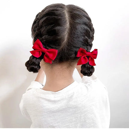 2PCS New Cute Bow Headgear Sweet Little Girl Hair Accessories Summer Girls Net Red Clips Baby Hairpins Children Hair Clips Gifts