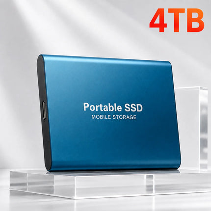 Portable Solid State Drive 2TB External SSD USB-C Hard Drive Compatible with PC Mac Windows
