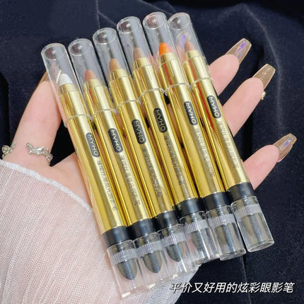 1Pcs Shimmering Highlight Stick Lazy Glitter Eyeshadow Pencil for Bright Eyes Dazzling Effect Makeup Highlighter Cosmetics White