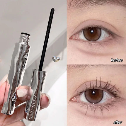Curl Small Silver Stick Mascara Natural Lengthening Fiber Black Long Curling Eyelashes Extensions Easy To Wear Sexy Eyes Makeup