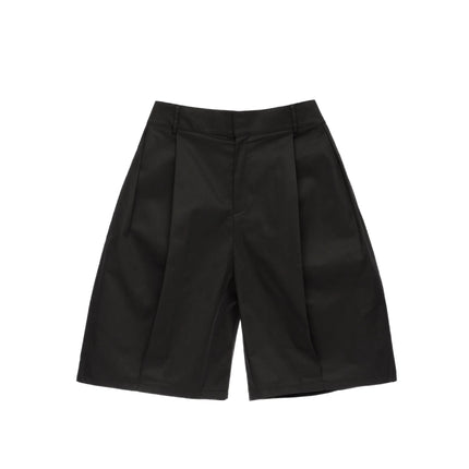 Mauroicardi Spring Summer Cool Baggy Casual Khaki Wide Leg Shorts for Men with Elastic Waist Loose Luxury Designer Clothes 2025