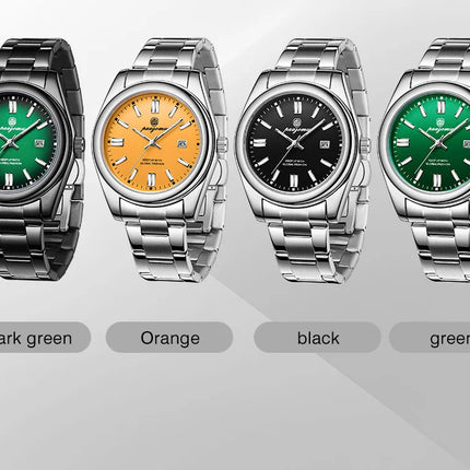 PAAZOMU  Luxury Fashion Man Clock Top Business Waterproof Luminous Date Week Men's Watches Quartz Stainless Steel Men Wristwatch