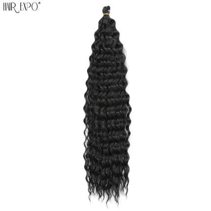 22"Ariel Curl Crochet Hair Synthetic Deep Wave Braid Hair Extension Ombre Ariel Curl Hair Soft Water Wave Twist Hair Blonde Pink