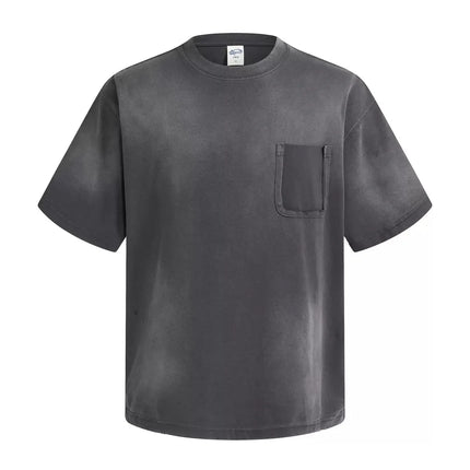 2026 summer washed T-shirt with pocket