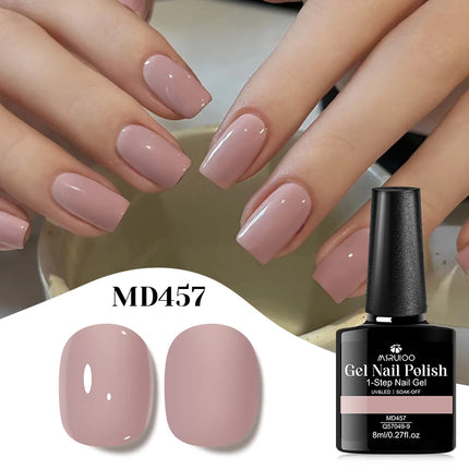 8ml 1-Step Gel Nail Polish No Need Base Top Coat Quick Dry Red Pink Semi Permanent UV/LED Varnishes DIY Nail Art Manicure Vernis