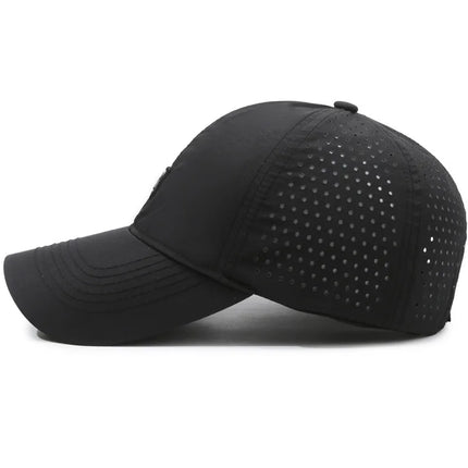 Breathable Quick-Dry Baseball Cap with Ventilation Holes, Unisex Outdoor Sports Sun Hat, Lightweight & UV Protection