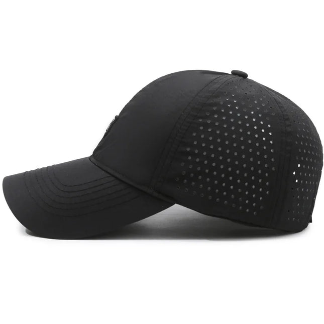 Breathable Quick-Dry Baseball Cap with Ventilation Holes, Unisex Outdoor Sports Sun Hat, Lightweight & UV Protection