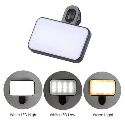 Mini Pocket LED Selfie Light For IPhone IPad Mobile Phone Laptop Clip Flash Fill Video Photo Ringlight Photography Lamp