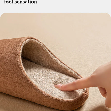 Household Women's Slippers Comfortable Soft Non-Slip Wear-Resistant Thick Bottom Silent Solid Color Couple's Indoor Plank