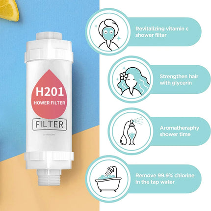 Scented Shower Head Filter,Water Softener, Soft& Improve Hair / Skin Fragrance Chlorine Removal,Bathroom Accessories
