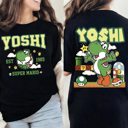 Anime Super Mario Characters Shirt Nintendo World Family Trip Tee 2026 Summer New Men Woman Overszied Street Y2K Cotton T-shirts