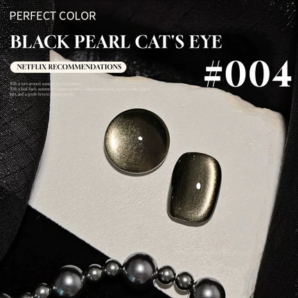 MIANEL 93A 10ML 2025 New Black Gem Cat Eye Gel Polish Whitening Dark-Style Edgy Nail Polish with Glass Beads Nail Art