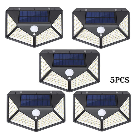 1-12 Pack Solar Lights Outdoor 100 LED Wall Lamp Motion Sensor Lights Waterproof Solar Street Light for Garden Porch Yard Garage