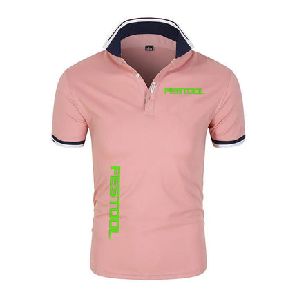 Men's New T-shirt Classic Short-sleeved Polo Shirt Summer Top Casual T-shirt Button Collar Super Large M-4XL Casual Polo Shirt