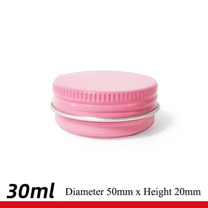 10/20/50/100 30g Gloss Pink Aluminum Jar 50g 100g Candy Storage Case 200g Aluminum Cans Travel Pot Hair Wax Box Makeup Cosmetic