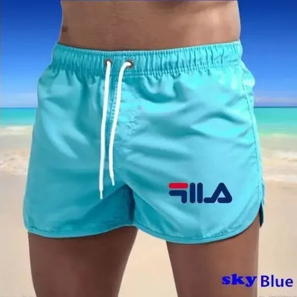 New men's quick drying beach shorts, fitness shorts, summer swimsuits, casual sports, men's swim board, beach trend