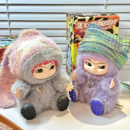 New Wakuku Plush Doll Keychain The Monsters Box Toy New Vinyl Doll Kawaii Backpack Pendant Decoration Case Gifts Cute wakuku