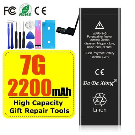 High Capacity Battery For iPhone 4 4S 5 5S 5C SE 2020 6 6S 7 8 SE2 Plus X XR XS 11 Pro Max Mobile Phone Pack New 0 Cycle Seal