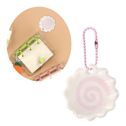 Handmade Acrylic Pink Squid Roll Charm Keychains Lovely Ornament Keyring Backpack Handbag Charm Pendant Keys Holder