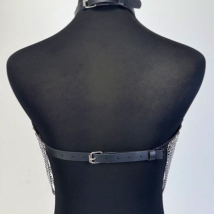 Fashion Chest Chain for Women Sexy PU Leather Body Harness Tassel Chain Bdsm Bondage Belts Clothing Exotic Accessories