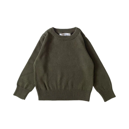 Kids Loose Fit Casual Knit Sweater Cozy Oversized Pullover Top Soft Long Sleeve Cotton Blend Stylish Toddler Fall Outfit