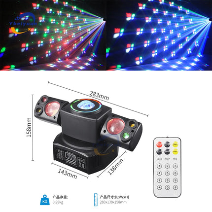 RGBW 60W Party Effect Beam Red And Green Laser Strobe With Aperture Remote Control DMX512 DJ Disco Bar KTV Christmas Stage Light