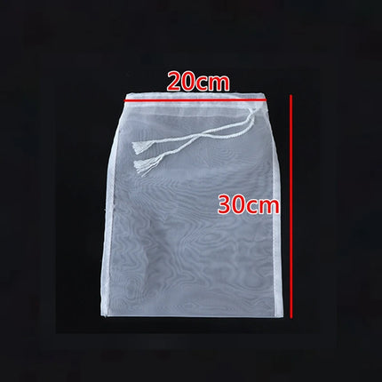 100/200/300/500Mesh Soy Milk Wine Filter Bag Nut Milk Bag Tea Coffee Oil Yogurt Filter Net Mesh Kitchen Food Reusable