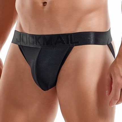 Men Underwear Thong Jockstrap Backless Breathable Mesh Cuecas Gay Jock Strap Homme Slip Erotic String Homens Tangas