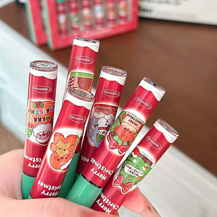 Cappuvini 6-Pack Lip Gloss Set Christmas Gift Water Light Long-Lasting Easy Apply Lip Glaze Lipstick Collection