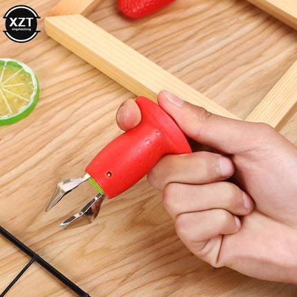 Household Strawberry Huller Creative Fruit Leaf Remover Gadget Tomato Stalks Corers Strawberry Knife Stem Remover Kitchen Tools