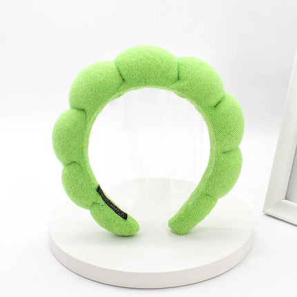 Women Girls Sponge Co Spa Makeup Bubble Terry Cloth Headband Puffy Retro Hair Bands Soft Hairband Headwear