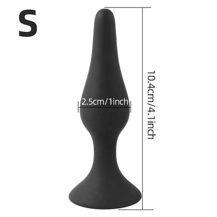 4 Sizes Silicone Dildo Sucker Anal Butt Plug Unisex Wearable Stopper Adults Sex Toys for Men Women Prostate Trainer Massager