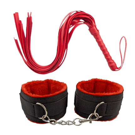 Adjustable Women Sex Plush Handcuffs BDSM Bondage Ankle Cuffs Erotic Whips Adult Games Sex Toys for Couples Flogger Cosplay Tool
