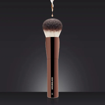 1pc HG Pro Foundation retra Makeup brushes Powder contour Blusher Make up brush metal handle Highlight Bronzer high end No box