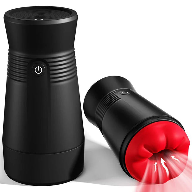 Male Masturbator 5-in-1 Male Sex Toy with 9 Vibrating & 3D Mouth Stroker Cup Pocket Pussy Adult Sex Toys & Games Blowjob Toy