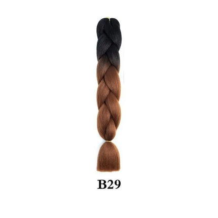 Synthetic 24inch 1Pcs Ombre Jumbo Braiding Hair Extensions High Temperature Fiber Hair Extensions for Box Braids Braiding Hair