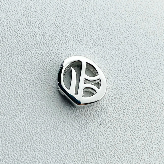 Unique Real 925 Sterling Silver Old English Letter A-Z Initial Charm Pendant For Women Girls Men Spiriti Jewelry Gift For Friend