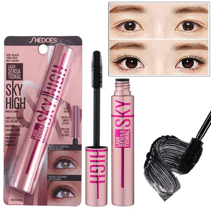 Mascara Long Lasting Waterproof Lengthens Eyelashes Extension Black Lengthening 4D Silk Fiber Cosmetics Eye Lashes Brush Tool