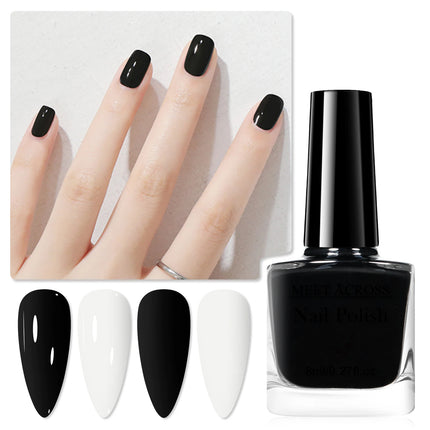 2pcs 8ml Water-Based Nail Polish Set Long Lasting Quick Drying No Need of Lamp to Cure Nail Supplies Vernis for Nails Manicure