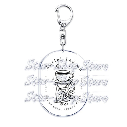 Acotar Books Keychain for Accessories Bag Rhysand Feyre A Court of Thorns and Roses Key Chain Ring Keyring Jewelry Fans Gifts