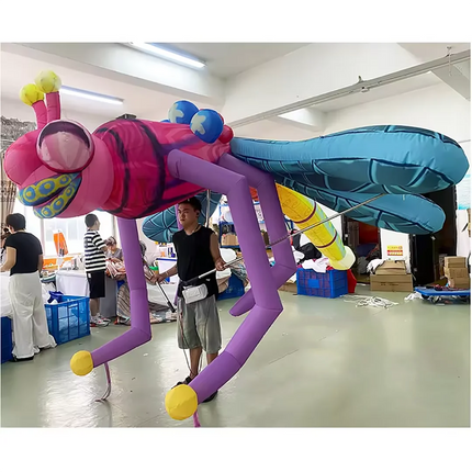 Giant Inflatable Seahorse/Mosquito/Parrot/Chameleon Puppet Carnival Parade Walking Creative Performance Props for Advertising