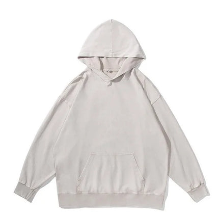 Washed Cotton Hoodie Sweatshirt Loose Wax Dyeing Pure Cotton Long Sleeve Autumn Winter Men Women Casual Fashion Streetwear