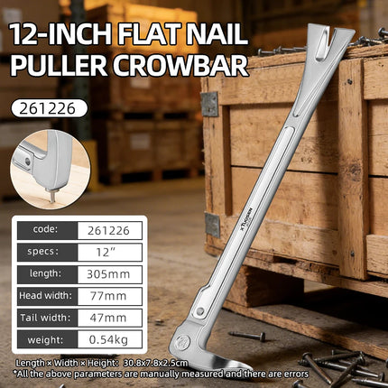 8/10/12-inch Flat Dovetail Chisel End Nail Pullers Household Woodworking Pry Bar Multi-purpose Tool (Hand Tools)