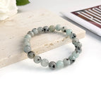 grey spot jade / 8mm 18.5cm