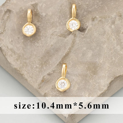 GUFEATHER,6pcs/lot,MH24,jewelry accessories,18k gold rhodium plated,copper,zircons,hand made,charms,diy pendants,jewelry making
