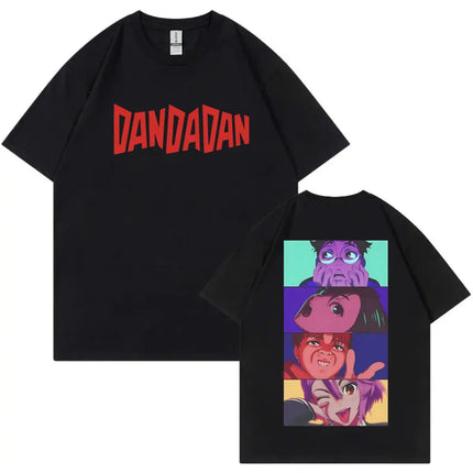 Japanese Funny Anime Dandadan T-shirt Men Women Clothing Cartoon Short Sleeve Tops High Quality Cotton Oversized Tees for Fans