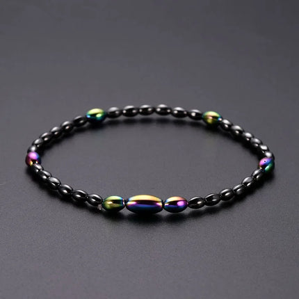 Flat Bead Magnets Magnetic Therapy Bracelets Anklet Pain Relief Slimming Health Jewelry Weight Loss Magnet Anklets for Women Men